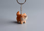 Handmade Wooden Cat Figurine - Artisan Carved Wood Cat Sculpture Home Decor Gift
