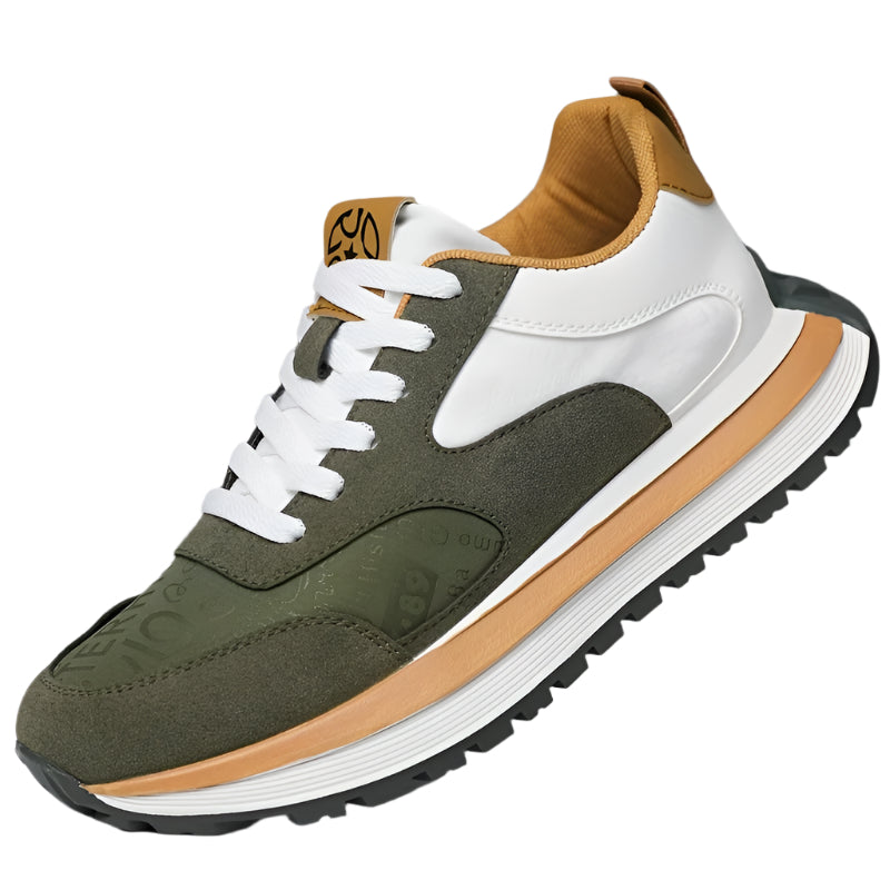 Comfortable Men's Casual Lace-Up with Embossed "TEAM" Design Sneakers