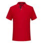 Men’s Solid Color Polo Collar Casual T-Shirt – Classic Slim Fit, Breathable Cotton