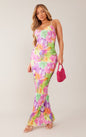 Fashion Women's Wear Sling Pleated Printing Dress