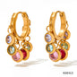New Zircon Geometric Delicate Earrings Women