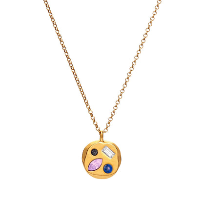 Colorful Zircon Mom Necklace December Birthday Stone Valentine's Day Gift Gifts For Moms Necklace