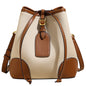 Women's First Layer Cowhide Drawstring Bucket Bag Soft Leather Bag