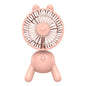 Mini Desktop Electric Fan For Summer Office Home Air Conditioning Mute USB Rechargeable Cartoon Shaking Head Fan Desk Fan
