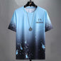 Gradient Half-length Sleeve Versatile Casual T-shirt