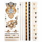 Chakra Temporary Tattoos – Metallic Gold & Black | Spiritual Festival Face & Body Art