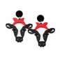 Cow Earrings UK – Cute Cow Head Drop Earrings (Festival & Rave Accessories)