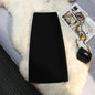 Women's Mid-length Straight Skirt Draping Effect