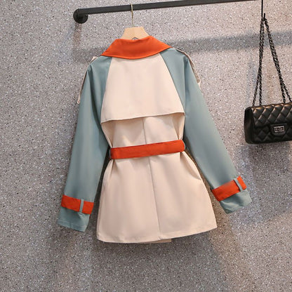 Slim-fit Slim British Style Plus-size Coat For Women