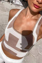 New Women's Spring And Summer Contrast Color Sexy U Collar Camisole
