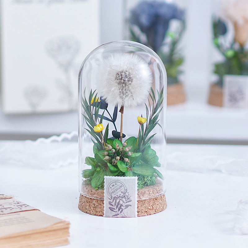 Mother's Day Gift Carnation Wishing Bottle Dandelion Preserved Fresh Flower Material Package