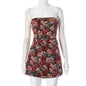 Sleeveless Off-the-shoulder Tube Top Jacquard Dress
