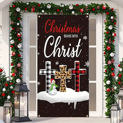 Christmas Curtain Decoration Hanging Cloth Background