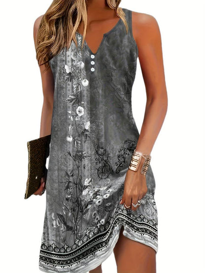 Dila - Ladies Sleeveless Comfortable Mini Dress