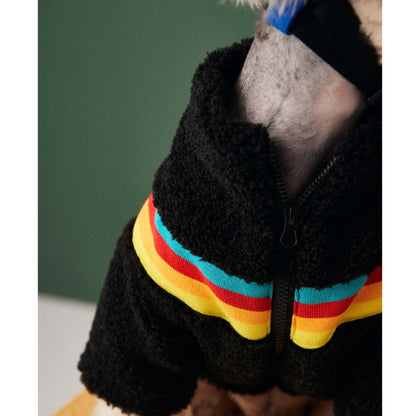Pet Color Striped Casual Fashion Lamb Wool Coat