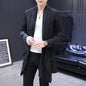 Spring And Summer Mid-length Trench Coat Men's Long Type Below The Knee Slim Fit