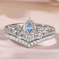 Crown Shape Lady Couple Rings Simple Fashion Valentine's Day Gift Ornament