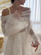 White Lace Off-Shoulder Oversized Top