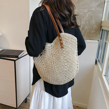Straw Handbag Holiday Shoulder Bag Fashion Tote Bag