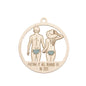 Wooden Christmas Tree With Hanging Decorations
