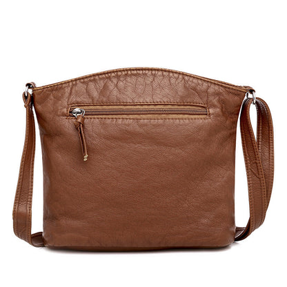 Shoulder Bag Retro Washed Leather Casual Fashion