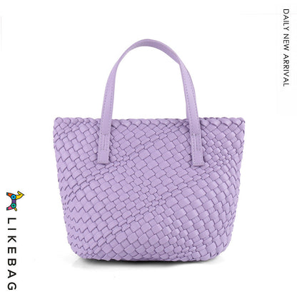 Portable Shoulder Crossbody Large Capacity Woven Bag Tote Bag