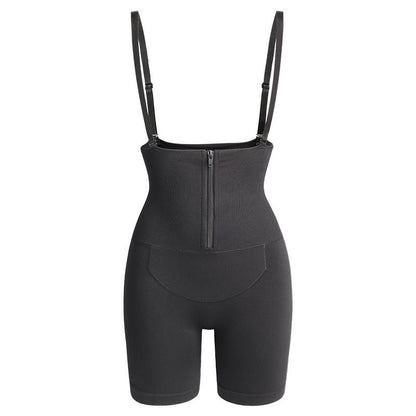 Ladies' High-waist Panty Detachable Shoulder Strap Girdling Bodybuiding Shaping Pants