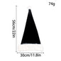 Black Christmas Hat Halloween Plush Hat Thickened Plus-sized Christmas Hat