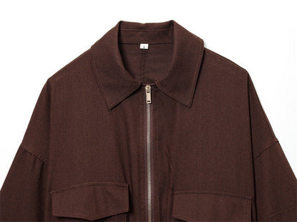 Women's New Ramie Blend Zip Jacket