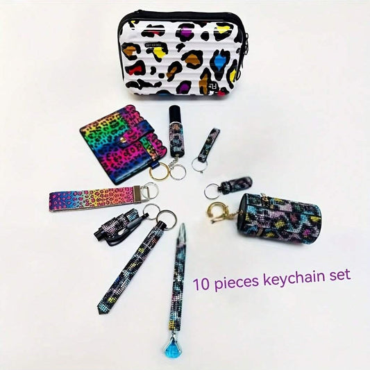 10 Pieces Keychain Set