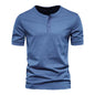 Mens Casual Crew-Neck Short-Sleeve Solid-Color T-Shirt