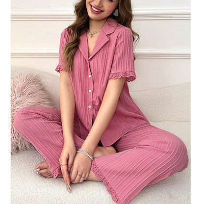 Women's Two-piece Set With Lace Detailing