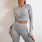 Seamless Yoga Pants Peach Hip Autumn And Winter Sports Bodybuilding Pants Top Suit