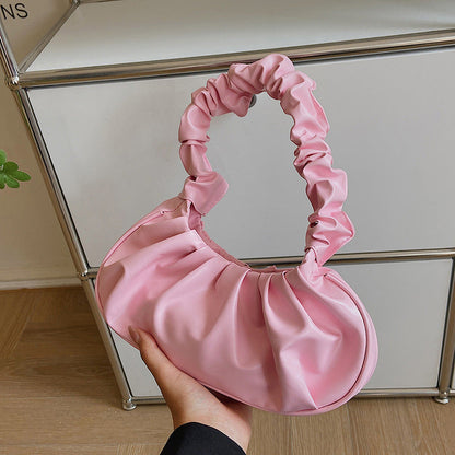 New Pure Color Cloud Women's One Shoulder Bag
