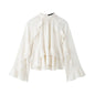 New Women's Classic Fashion Laminated Decoration Shirt