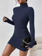 Solid Color Casual Slim-fit Home Dress For Women