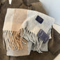 Unisex Cashmere-like Plaid Light Luxury Scarf