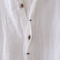 Men's Fashion Solid Color Retro Distressed Linen Shirt