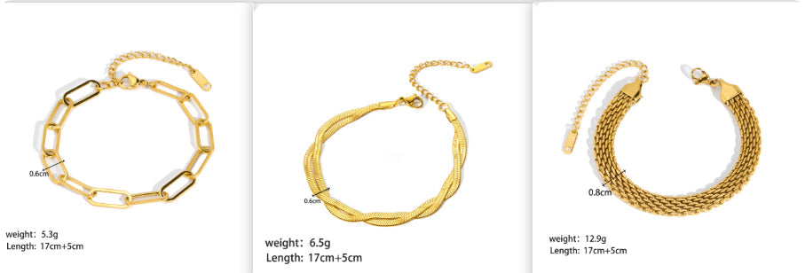 Stainless Steel Ornament Bracelet Female