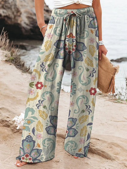Versatile Ethnic Botanical Women's Pants