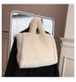 Winter Women's Fashion Large Capacity Plush Hand-carrying Bag
