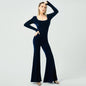 Women's Long Sleeve Velvet Fashion Jumpsuit