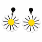 Daisy Flower Earrings UK – Statement White Flower Drop Earrings (Festival & Rave Accessories)