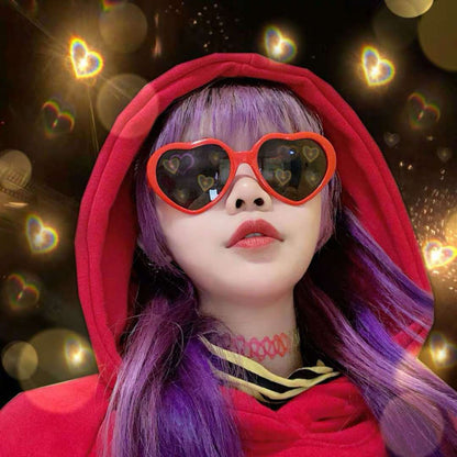 Black Technology Online Red Valentine's Day Gift Same Love Light Effect Glasses Sunglasses Creative Glasses