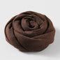 Artistic Sunscreen Solid Color Cotton And Linen Scarf