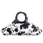 Women's Stylish Good Texture Triangle Black And White Lattice Pattern Shoulder Bag