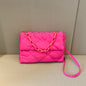 Chain Diagonal Cross Texture Diamond Grid Personalized Minimalist Bag