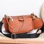 Fashion Woven Pattern PU Leather Crossbody Bag
