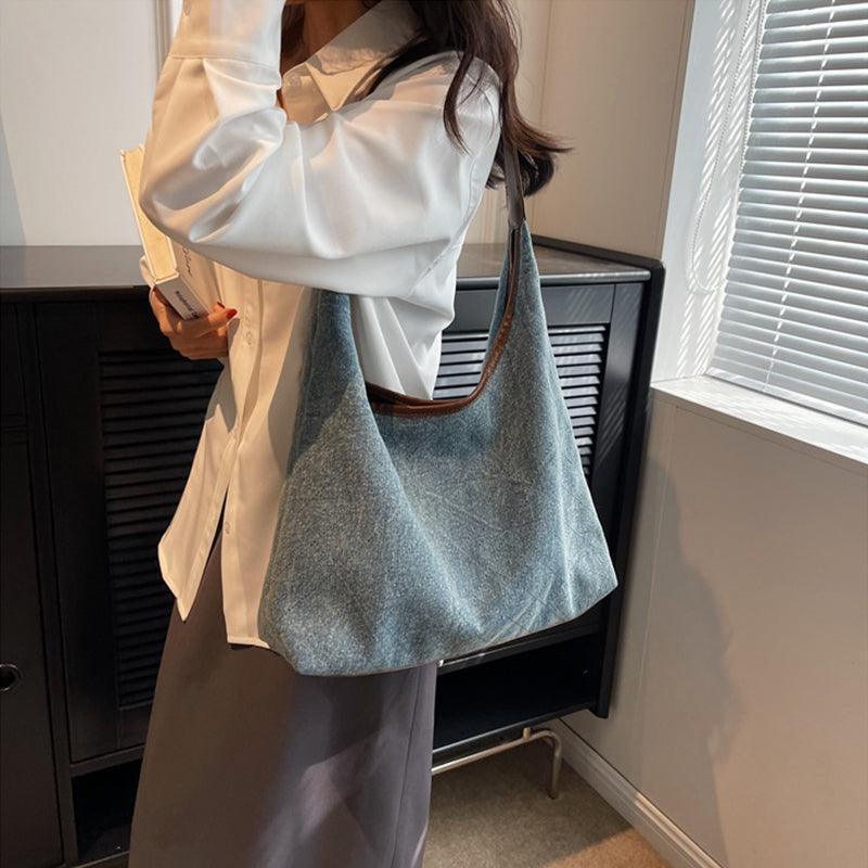Denim Fashion Large Handbags Shoulder Bags