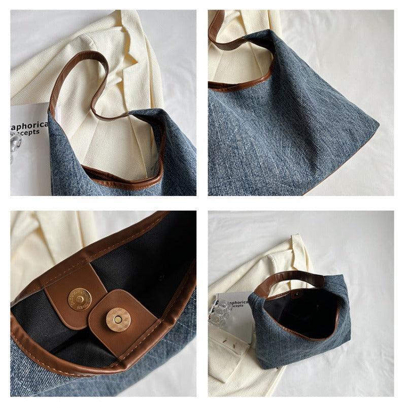 Denim Fashion Large Handbags Shoulder Bags